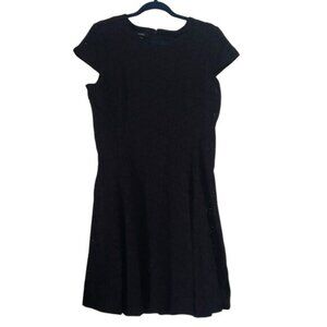 Alfani Womens Black Lace Shift Dress Size 14 LBD Date Night Feminine Twee Guest